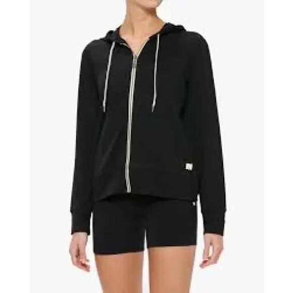 Vuori Halo Essential Full Zip Performance Hoodie Womens Size Small Black NEW! - Picture 1 of 5